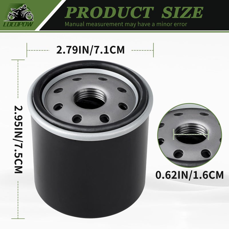 LOCOPOW 49065-2071 49065-2078 Oil Filter Mule 4010 for Kawasaki Mule KAF400 600 610 KAF620 4010 4000 2510 3010 2500 3000 3020 Trans 4x4 & FD620D FD590V FD501V FC420V FB460V - Image 3